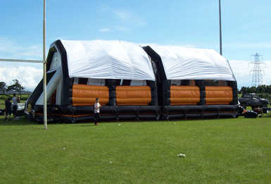 This impressive beast of a bouncy castle offers 8 different exciting games! With detachable parts, you can customise this inflatable to introduce new games such as Human Table Football, 5-a-side Football, Gladiator duel and more! This inflatable is ideal for corporate events as it caters for large groups and can be completely sheltered from the elements. Of course this is not only a corporate bouncy castle, you can hire this all for yourself if you have the space! Suitable for all occasions and all ages. If you are limited on space, or you want this impressive inflatable to cater for a smaller party, we can offer you a half-section of the Arena Xtreme complete with 3 games and a base for unlimited bouncing at 250.