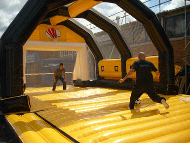 Taken from a section of our Arena Xtreme, this Football Shootout is great for budding David Beckham's! Can be set up indoors, or on grass to see how many footballs you can get into the net while friends try to block them! Suitable for all ages.